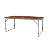 Aga Skladací kempingový stolík 120x60x54/60/70 cm Hnedý