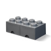 LEGO® úložný zásuvný box 8 18 x 25 x 50 cm sivá