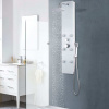 zahrada-XL Sprchový panel, sklo 25x44,6x130 cm, biely 142992