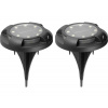 Strend Pro Garden 2172130 Strend Pro Strend Pro Kráterová lampa, 11x14 cm, solární, 12x SMD LED, AA, 2 ks