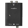 NEDIS prevodník stereofónneho zvuku na digitálny/ 1cestný/ 2x zásuvka RCA (Stereo)/ zásuvka RCA + zásuvka Toslink/ čierny