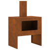 zahrada-XL Ohnisko s komínom 60x40x96 cm zo zhrdzavenej ocele 858935