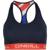 O'Neill PW ACTIVE BRA TOP tmavo modrá,oranžová,béžová Dámska podprsenka S