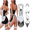 Sexy kostým čierna nezbedná slúžka outfit m (Sexy kostým čierna nezbedná slúžka outfit m)