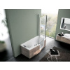 Santech Iris Comby 2 Rohová vaňová zástena 84x150x70 Pravá, rám chróm, sklo číre VZACO84-70P