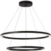 LED svetlo IMMAX NEO FINO Smart závesné svietidlo 2 kruhy, 60+80cm, 93W, čierne, Zigbee 3.0 (07158-B80-60)