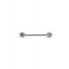 Industrial Strength Titánový piercing do bradaviek s vnútorným závitom a so Swarovski zirkónmi Veľkosť: 1,6 mm, Dĺžka / priemer: 12 mm, Veľkosť hrotu: 4 mm