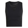 adidas Run Fast AEROKNIT Running Crop Top Womens Black 12 (M)