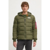 Bunda Alpha Industries Hooded Puffer FD 118113.257, pánska, zelená farba, zimná