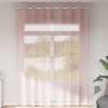 vidaXL Voálové závesy s priechodkami 2 ks Ružové 140x260 cm - Ružová - 252376-268059