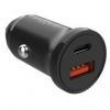 Adaptér do auta FIXED USB-C a USB, PD, 20W (FIXCC20N-CU-BK) čierny