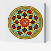 Vymalujsisam.sk Maľovanie podľa čísiel - Mandala11 Veľkosť: 50x50cm, Rám: Na kartónovej doske