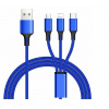 PremiumCord Kabel 3 in 1 USB, 3 konektory USB Type-C + micro USB + Lightning pro Apple, 1.2m ku31pow01