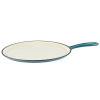 Liatinová panvica na palacinky so smaltovaným povrchom 28 cm (tyrkysová) – masívna nízka panvica na indukciu aj lievance
