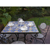 Záhradný stôl, stolík - Mediterro Terrace Table - ručne maľované dlaždice (Mediterro Terrace Table - ručne maľované dlaždice)