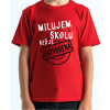 Fajntričko Kids Detské tričko - Milujem školu, keď je zatvorená, Farba **červená**, Strih/ Variant Detský