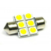 Interlook WW Auto LED žiarovka C5W 6 SMD 5050 Teplá biela 36 mm
