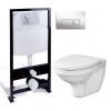 PRIM předstěnový instalační systém s chromovým tlačítkem 20/0041 + WC CERSANIT DELFI + SEDADLO PRIM_20/0026 41 DE1