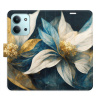 Flip pouzdro iSaprio - Xiaomi Redmi 15C - Gold Flowers s kapsičkami na karty (Flipové knížkové pouzdro, obal, kryt iSaprio s přihrádkami na karty a motivem)