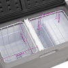 vidaXL Chladiaci box s kolieskom a rukoväťou čierno-sivý 50 l PP a PE - Viacfarebný - 23203-164700