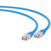 Gembird PP6A-LSZHCU-B-0.5M patch, S/FTP Cat. 6A LSZH, 0.5m, modrý