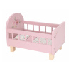 Drevená postieľka pre bábiky s perinkou Little Dutch Pink