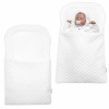 Zavinovačka, fusak Deluxe na zips, prešívaný Velvet 72x45 cm - biely Baby Nellys