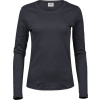 TEE JAYS TJ590 / Dámske tričko s dlhým rukávom - dark grey L