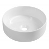 SAPHO INFINITY ROUND keramické umývadlo na dosku, priemer 36x12 cm, biela 10NF65036