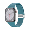 AppleKing silikónový remienok s kovovým magnetickým zapínaním pre Apple Watch 42mm / 41mm / 40mm / 38mm - tyrkysový - možnosť vrátiť tovar ZADARMO do 30tich dní