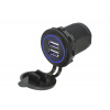 Adaptér z 12V na 2x USB 5V / 4.2 A modrý
