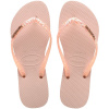 Havaianas Hav. Slim Glitter Flourish Macaron Flip Flops Womens Macaron Pink 3/4