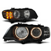 BMW X5 E53 99-03 - predné čierna svetlá ANGEL EYES a LED smerovky