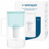 Sklenená filtračná kanvica Wessper D2 BOROSILICATE 3l mätová + filter