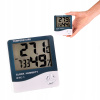 Teplomer SuperButelki Elektronický TEPLOMER HODINY HYGROMETER biely