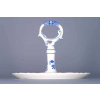 Cibulák – Podnos guľatý 21 cm s rukoväťou na soľničku, koreničku a dózu na špáradlá – originál cibuľový porcelán 1. akosť