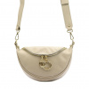 Luka 20-033 béžová dámska kožená kabelka 25 x 16 x 10 cm