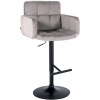 Barová stolička Los Angeles velvet, sivá
