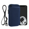 kwmobile Neoprene Crossbody telefon Bag XL - 6.7/6.8 - kryt with řemínek - 17.2 x 8.4 cm Pouch for Women or Men - Navy modrá