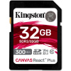KINGSTON SDHC 32GB Canvas React Plus UHS-II V90 (čítanie/zápis: 300/260MB/s) SDR2/32GB