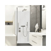 Obkladové panely do kúpeľne mySpotti Shower Herrinbone Tiles White 255x150 cm SH-255100-1918-HB