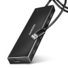 AXAGON HUE-F7A, 7x USB 3.2 Gen 1 ALU FLAT CHARGING hub, micro USB napájecí konektor, kabel USB-A 1m HUE-F7A