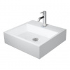 Duravit Vero Air - Umývadlo, 50x47 cm, bez prepadu, otvor na batériu, WonderGliss, biela 23505000411