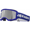 Okuliare VISION 3 WORDMARK, ALPINESTARS (modrá, zrkadlové strieborné plexi) 2025