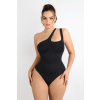 Tvarujúce body s asymetrickými bočnými ramienkami, ČIERNE velikost ostatní: XL/XXL