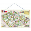 WOODY Magnetická mapa ČR s obrázky a společenská hra, 3 v 1