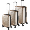 tectake 405581 sada kufrov brice 3dielna, tsa zámok - champagne