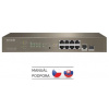 Tenda TEG5310P-8-150W Gigabitový L3 PoE switch 130W, 8x 1Gbps PoE, 2x RJ45/SFP, STP, IGMP, VLAN, Rack TEG5310P-8-150W