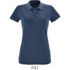 SOL's Collection Polokošile Perfect Women, piqué, krátká rukáv, dámská COT251135t5605-heather den 2XL Melír denim modrá