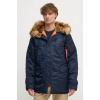 Bunda Alpha Industries N3B 103141.07-maroon, pánska, bordová farba, zimná